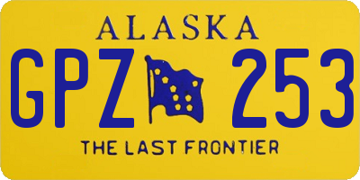 AK license plate GPZ253