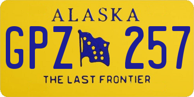 AK license plate GPZ257