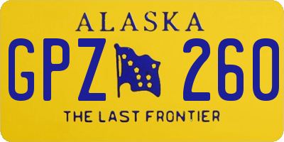 AK license plate GPZ260