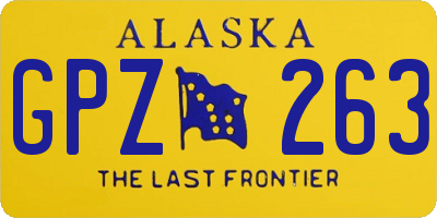 AK license plate GPZ263