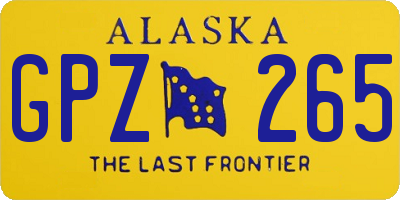 AK license plate GPZ265