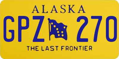 AK license plate GPZ270