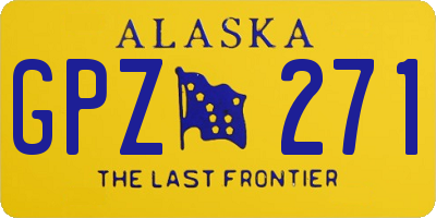 AK license plate GPZ271