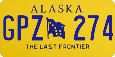 AK license plate GPZ274