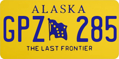 AK license plate GPZ285