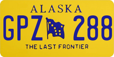 AK license plate GPZ288