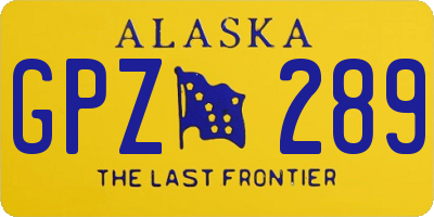 AK license plate GPZ289