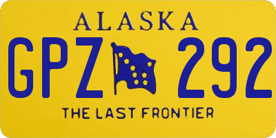 AK license plate GPZ292