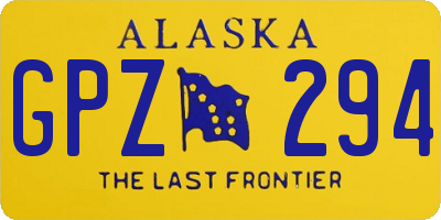 AK license plate GPZ294