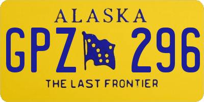 AK license plate GPZ296