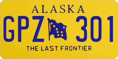 AK license plate GPZ301
