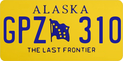 AK license plate GPZ310