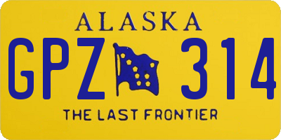 AK license plate GPZ314