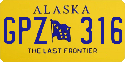 AK license plate GPZ316