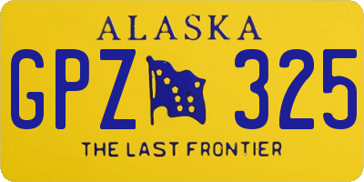 AK license plate GPZ325