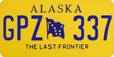 AK license plate GPZ337