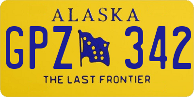 AK license plate GPZ342