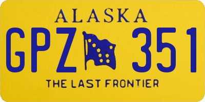 AK license plate GPZ351