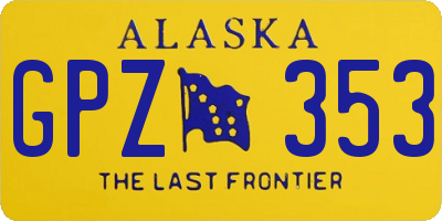 AK license plate GPZ353