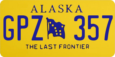 AK license plate GPZ357