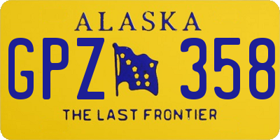 AK license plate GPZ358