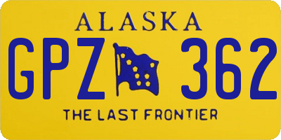 AK license plate GPZ362