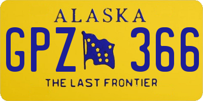 AK license plate GPZ366