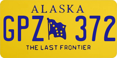 AK license plate GPZ372