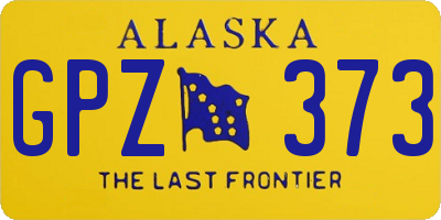 AK license plate GPZ373