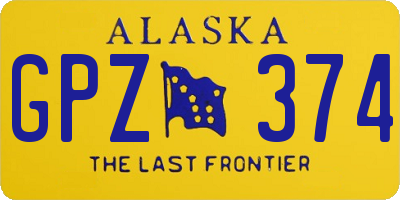 AK license plate GPZ374