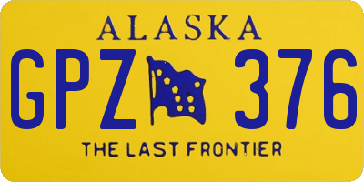 AK license plate GPZ376