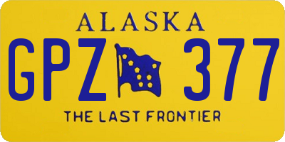 AK license plate GPZ377