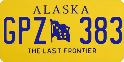 AK license plate GPZ383