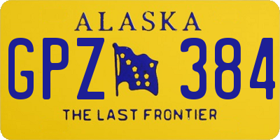 AK license plate GPZ384