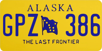 AK license plate GPZ386