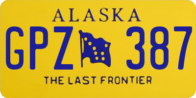 AK license plate GPZ387