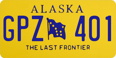 AK license plate GPZ401
