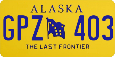 AK license plate GPZ403