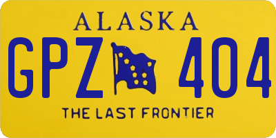 AK license plate GPZ404