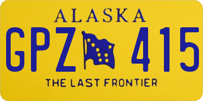 AK license plate GPZ415
