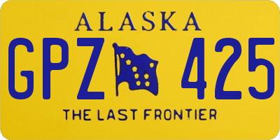 AK license plate GPZ425