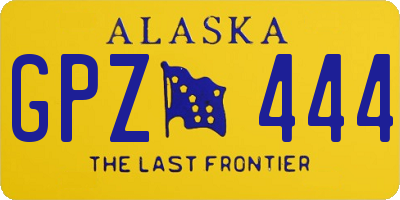 AK license plate GPZ444
