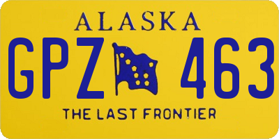 AK license plate GPZ463