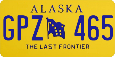 AK license plate GPZ465