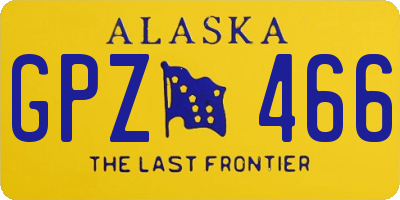 AK license plate GPZ466