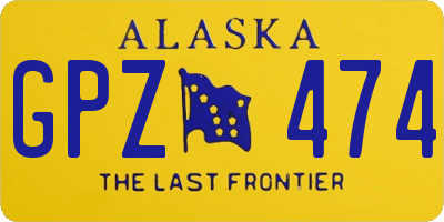 AK license plate GPZ474