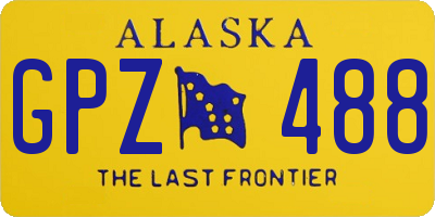 AK license plate GPZ488
