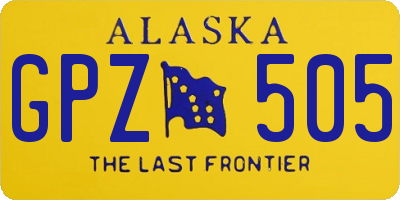 AK license plate GPZ505