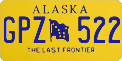 AK license plate GPZ522