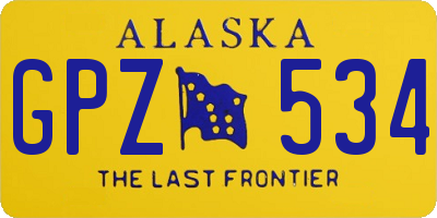 AK license plate GPZ534
